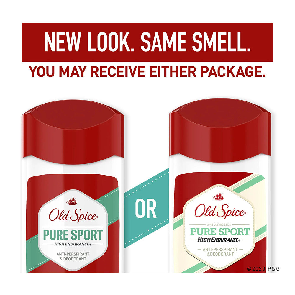 Old Spice High Endurance Invisible Solid Antiperspirant Deodorant, Pure Sport - 3 Oz