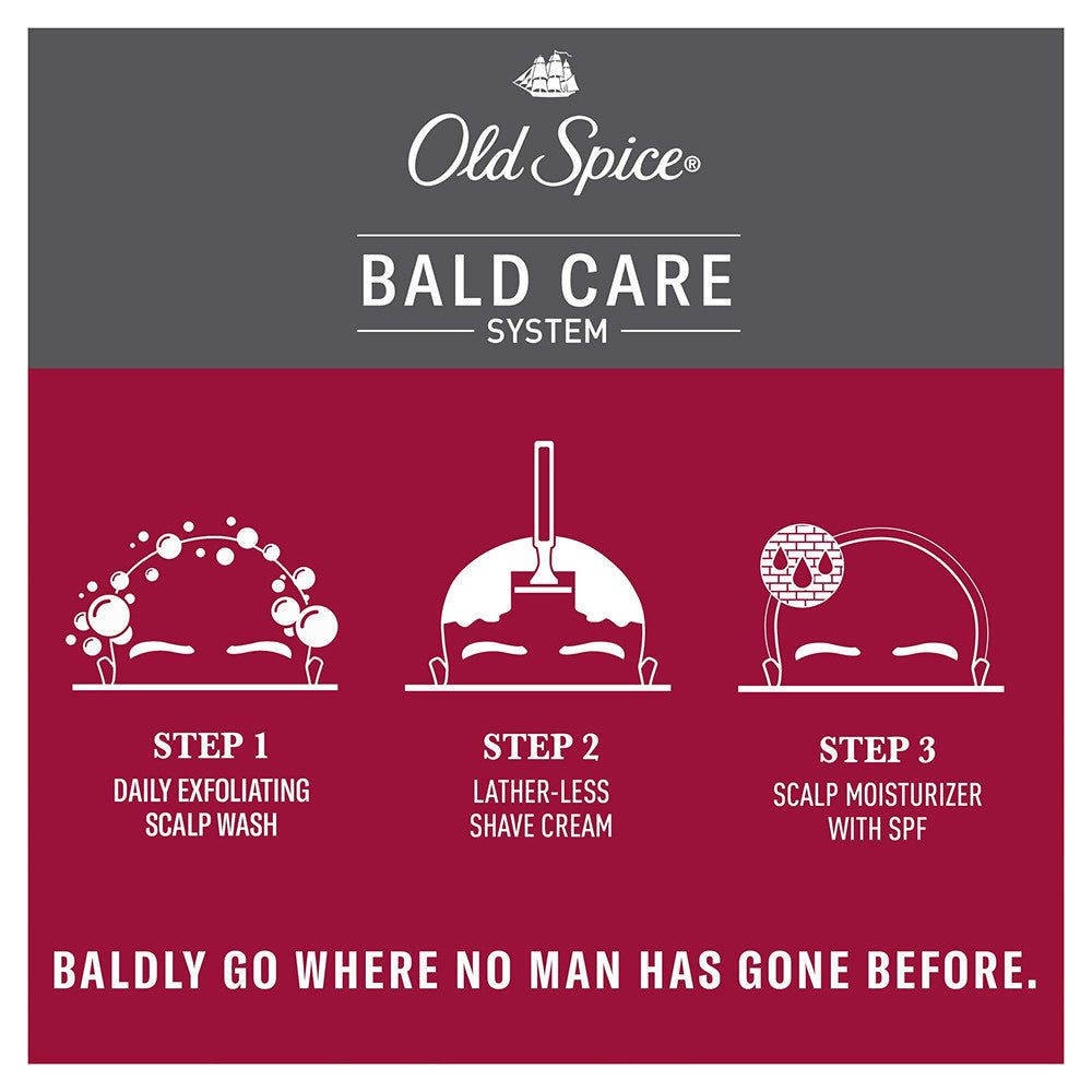 Old Spice Mens Bald Care System Shave Cream with Vitamin E, 10.9 Oz