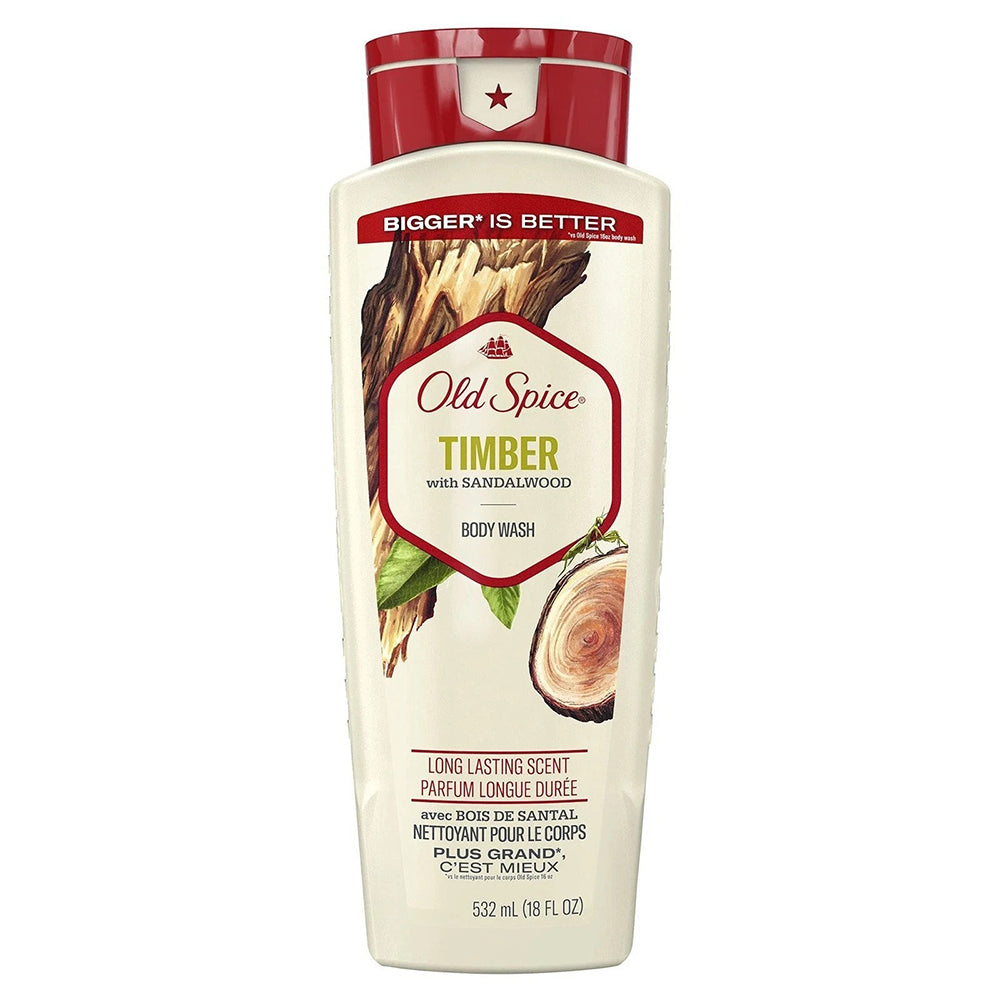 Old Spice Mens Body Wash for Men Timber with Sandalwood 18Oz (532ml)
