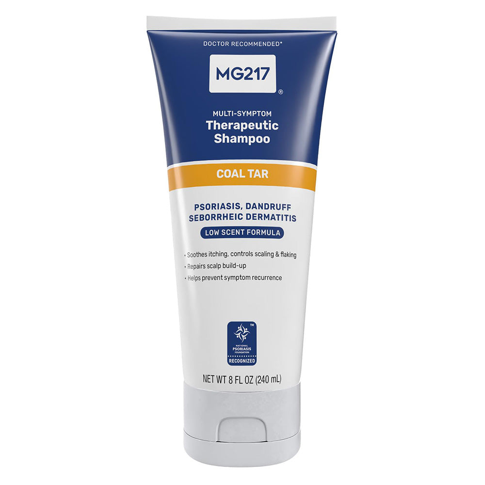 MG217 Psoriasis Shampoo with Coal Tar Therapeutic Scalp Treatment 8Oz (240ml)