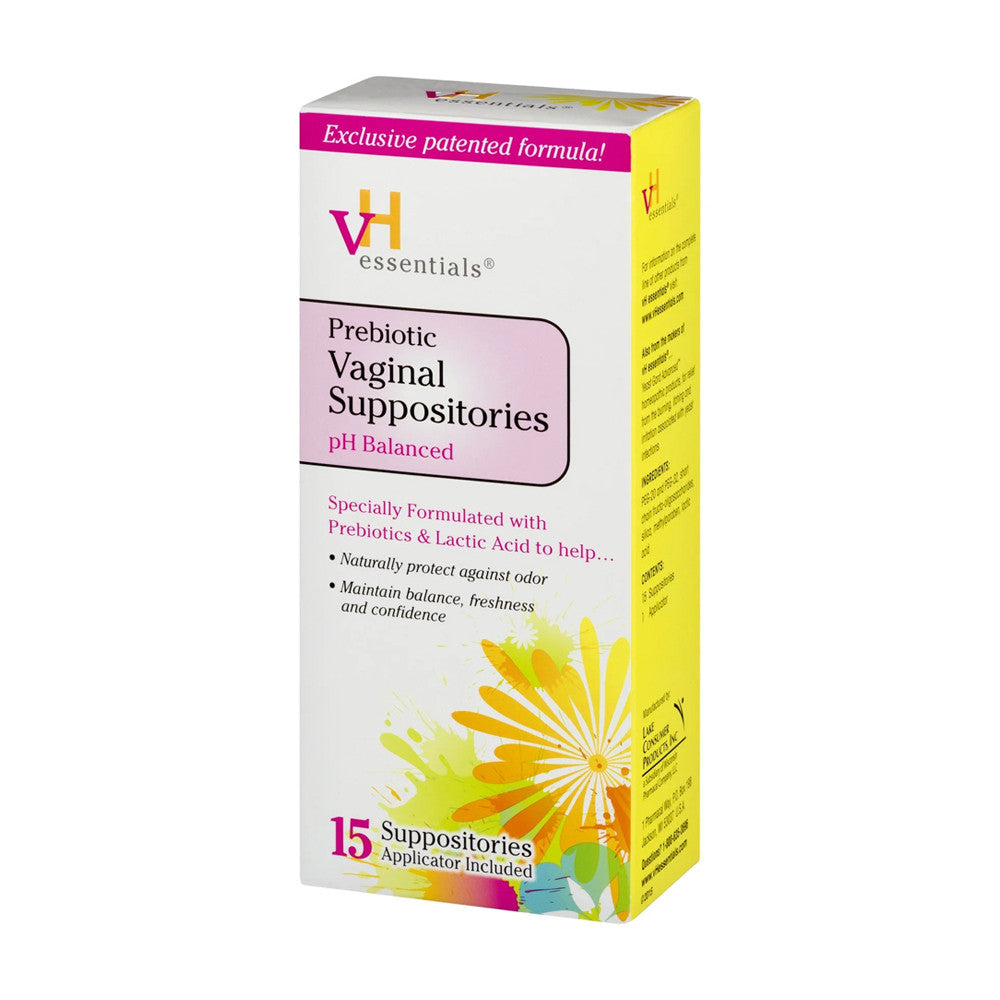 Vh Essentials Prebiotic Vaginal Suppositories pH Balanced- 15 Ea