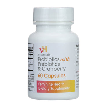 VH Essentials Probiotics With Prebiotics And Cranberry Feminine Health Capsules 60 Ea