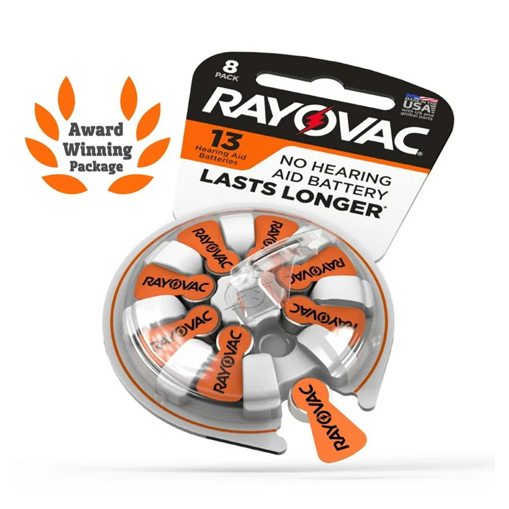Rayovac Size 13 Hearing Aid Batteries, 16 Count