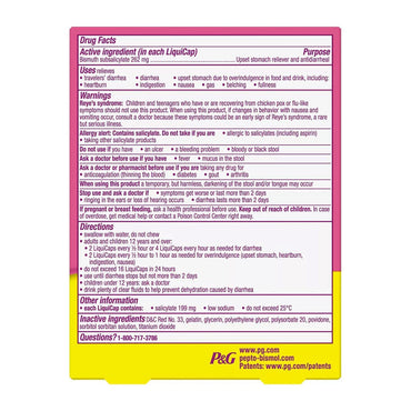 Pepto Bismol 5 Symptoms Digestive Relief Liquid Capules, 12 Ea