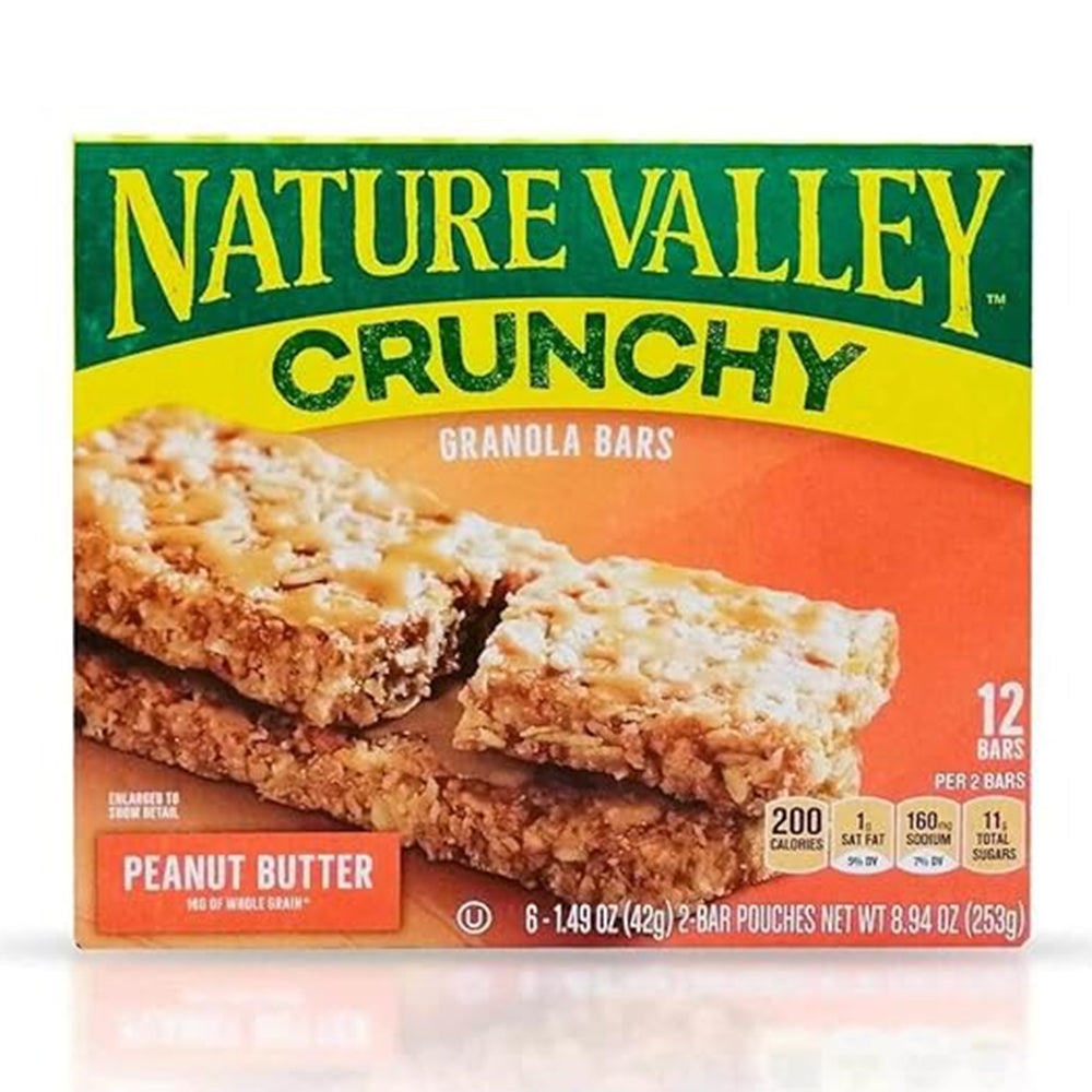 Nature Valley Granola Bars Peanut Butter and Crunchy 8.94Oz (253g), 12Ea