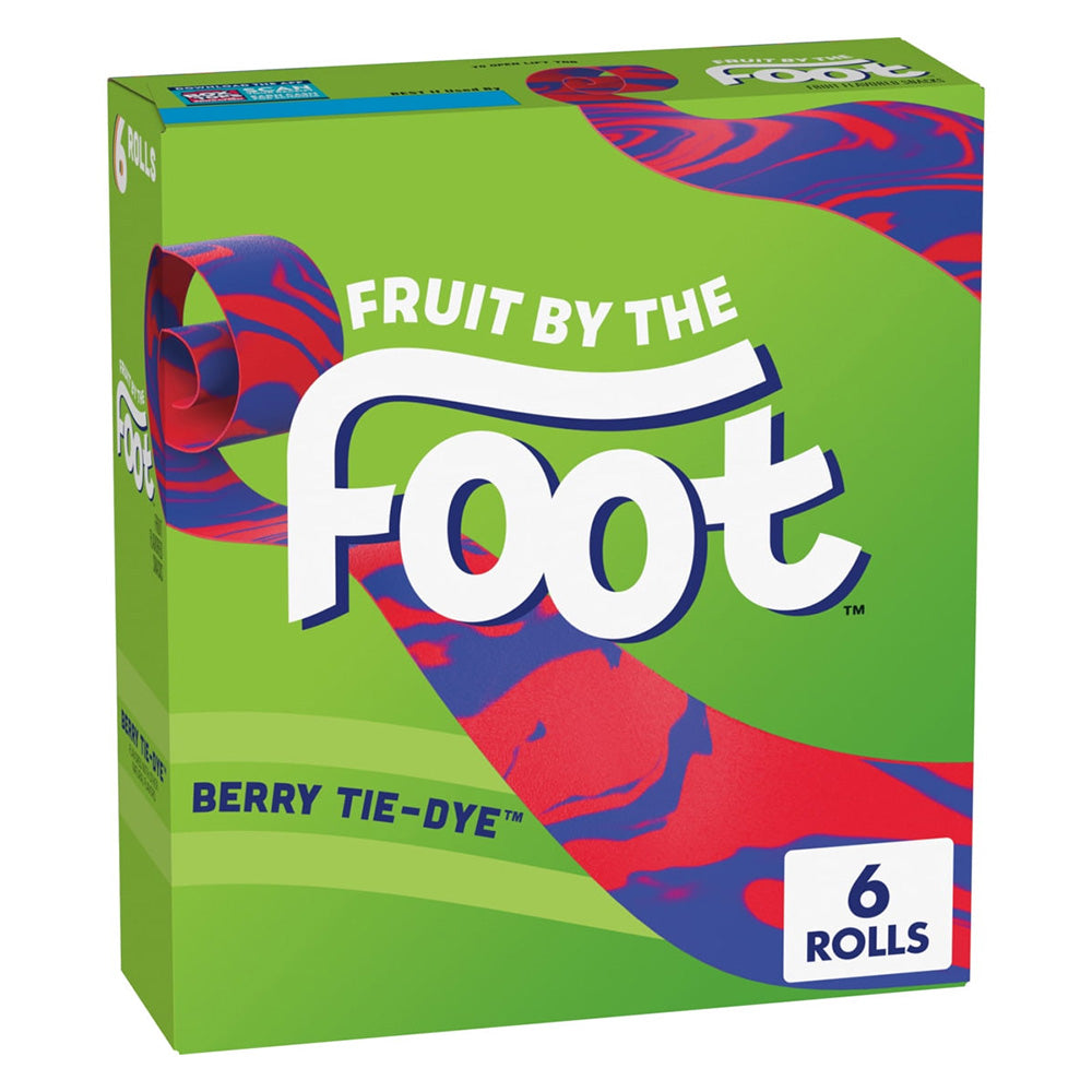 Fruit by the Foot Berry Tie Dye Fun Fruity Snack Rolls for Kids and Adults 6Ea