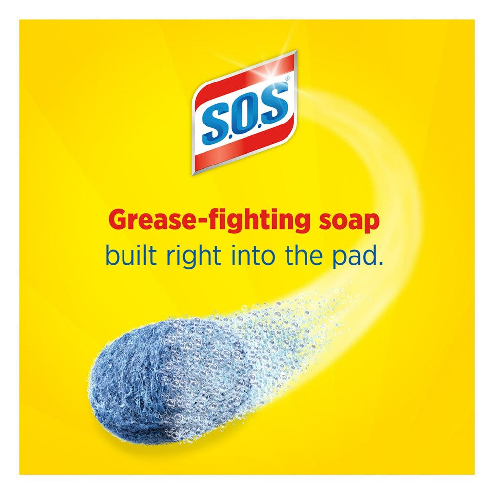 S.O.S Steel Wool Soap Scrubber Sponge Pads, 10 ct