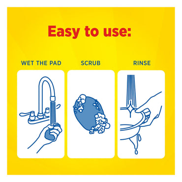 S.O.S Steel Wool Soap Scrubber Sponge Pads, 10 ct