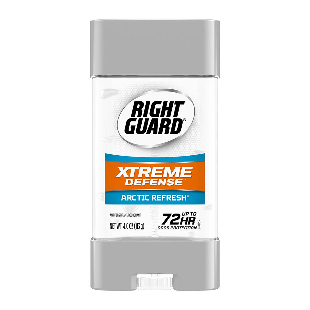 Right Guard Xtreme Defense Antiperspirant Deodorant Gel, Arctic Refresh, 4 Oz