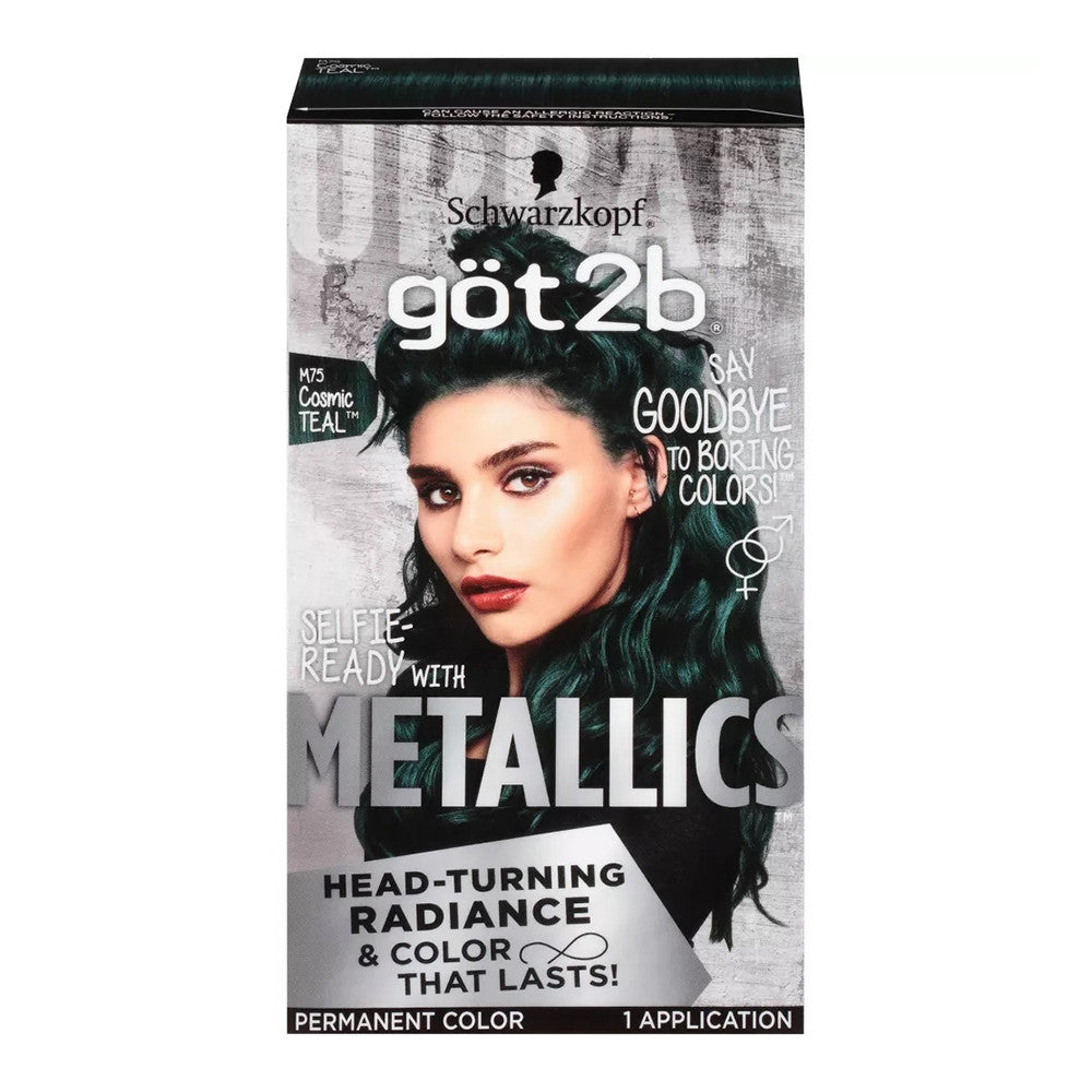 Got 2b Color Metallic Permanent Hair Color M75, Cosmic Teal, 1 Ea