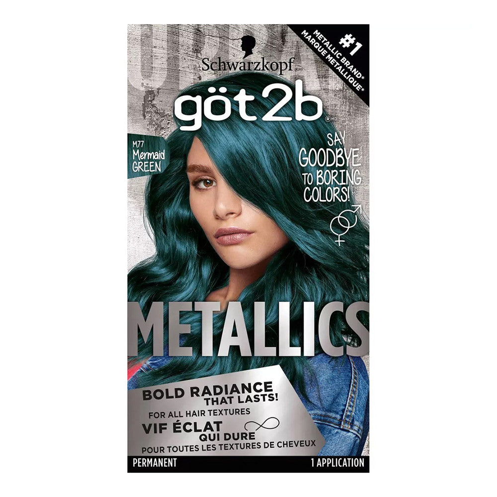Got 2b Metallics Permanent Hair Color M77, Mermaid Green, 1 Ea