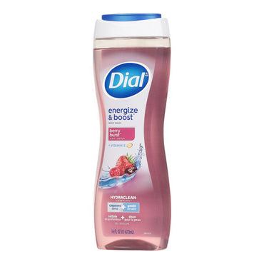 Dial Energize And Boost Body Wash, Berry Burs, 16 Oz