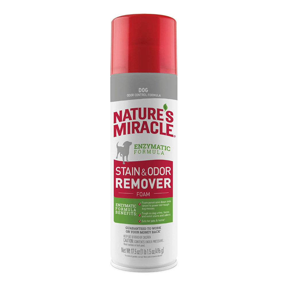 Natures Miracle Dog Stain and Odor Remover Foam, 17.5 Oz