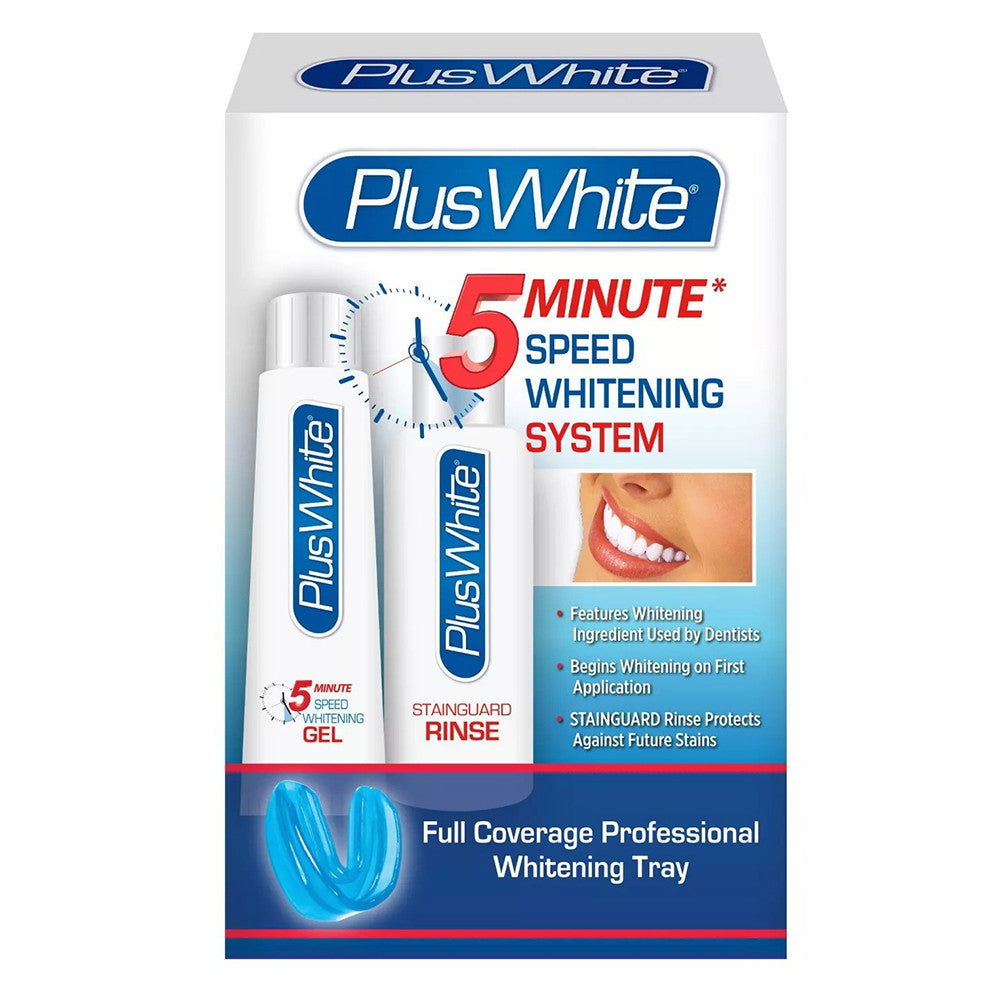 Plus White 5 Minute Speed Teeth Whitening and Brightening Teeth Gel Kit System, 1 Ea