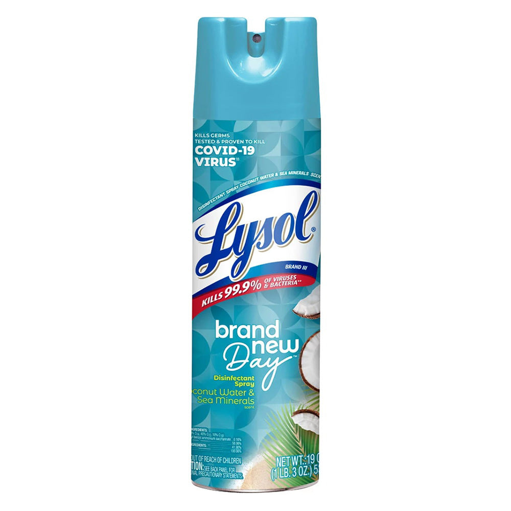 Lysol Disinfectant Spray for Germ Protection Coconut Water and Sea Minerals Scent 19Oz (538g)