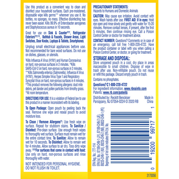 Lysol Disinfecting Wipes On the Go Lemon & Lime Blossom, 15 Ea