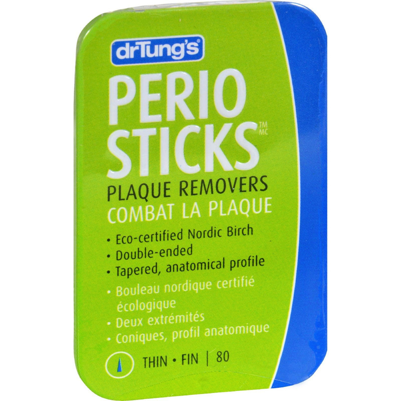 Dr.Tungs Perio Sticks Food And Plaque Removers, Thin - 80 Ea