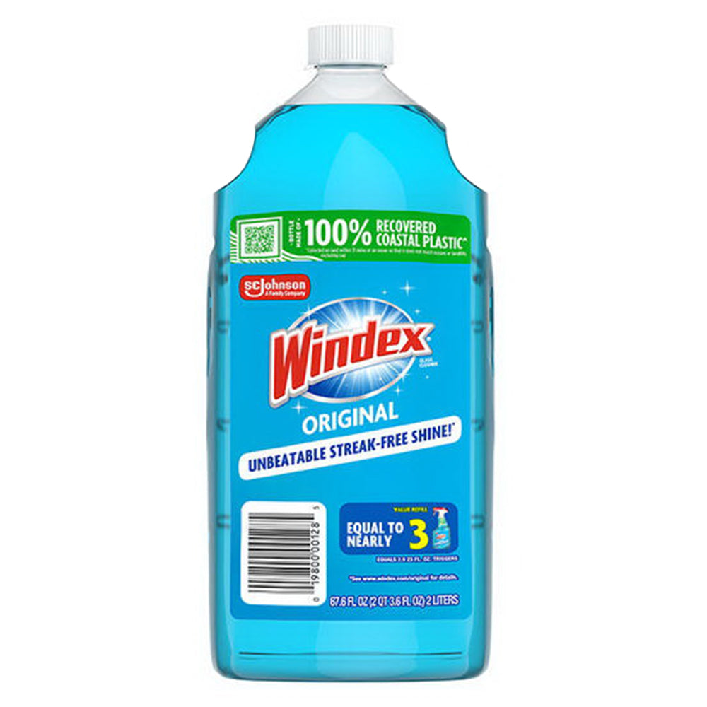 Windex Original Unbeatable Streak Free Shine Glass Cleaner 67.6Oz (2L)