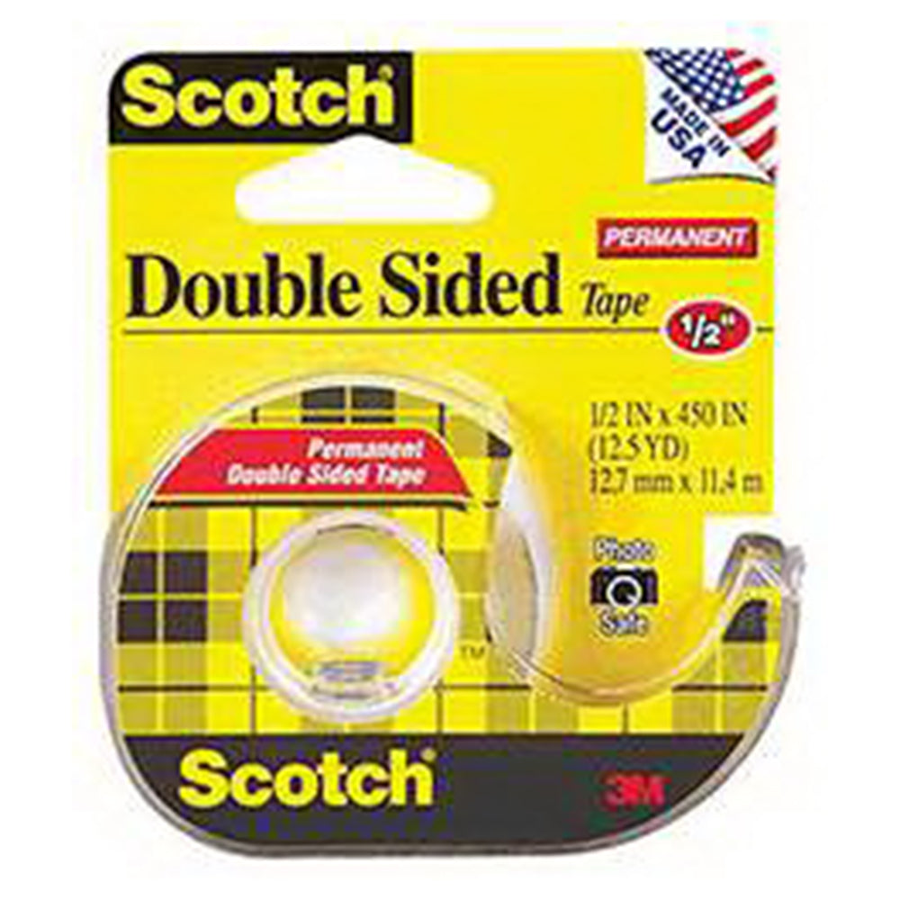 3M Scotch Double Sized Tape .50 X 450 Inch Single Roll 1Ea