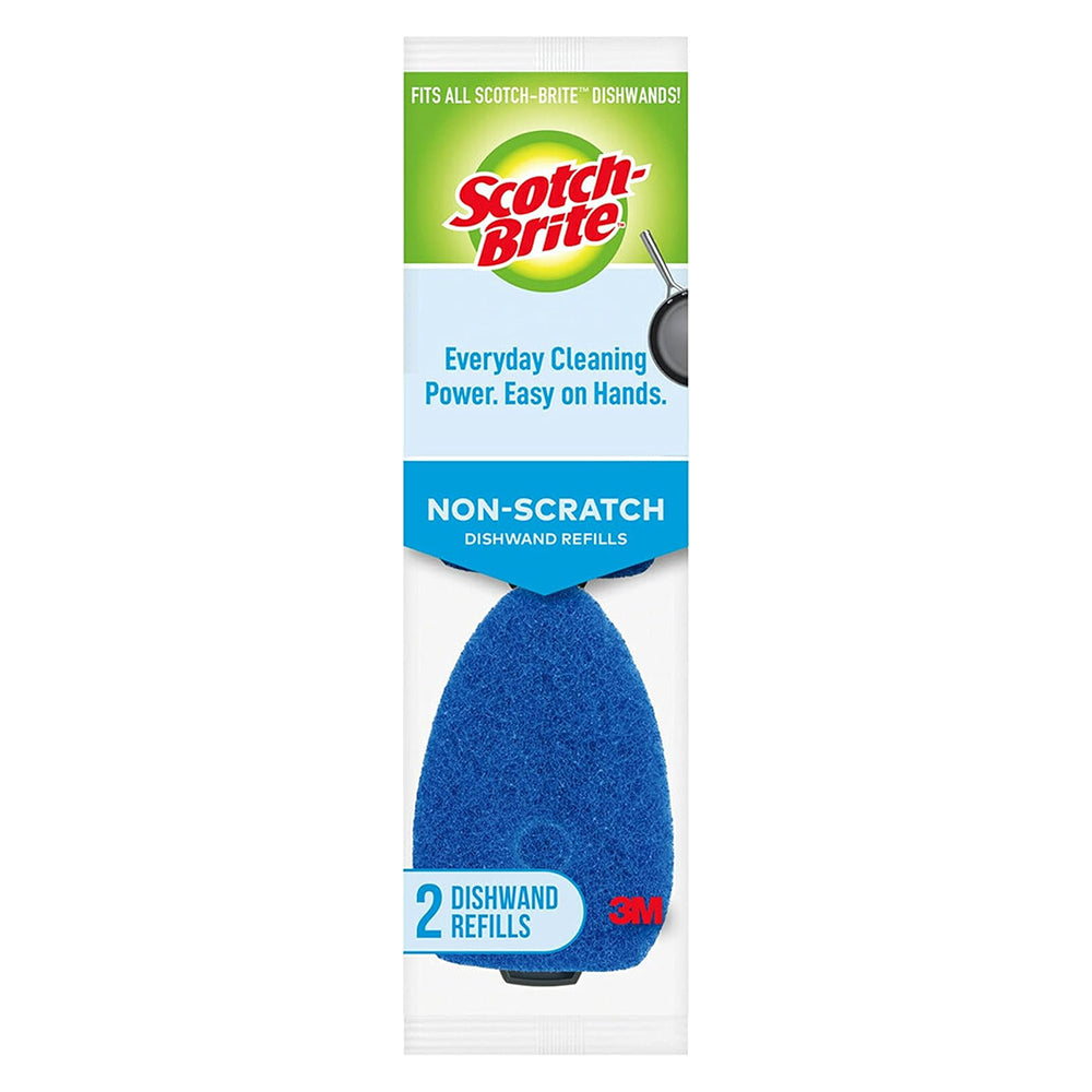 Scotch Brite Non Scratch Dishwand 2 Refills Safe for Non-Stick Cookware Durable and Long-Lasting 1 Ea