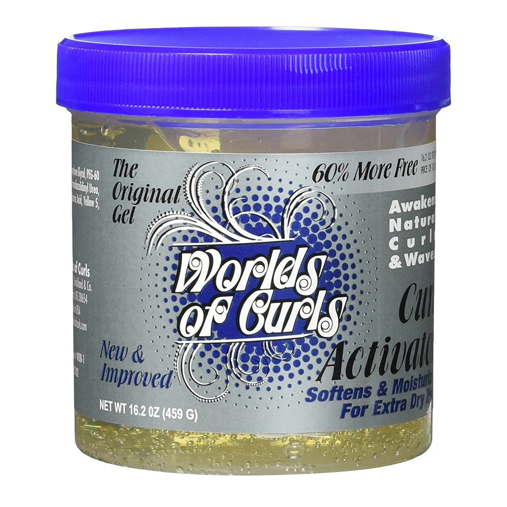 Worlds of Curls Curl Activator Gel for Extra Dry Hair 16.2Oz (459g)