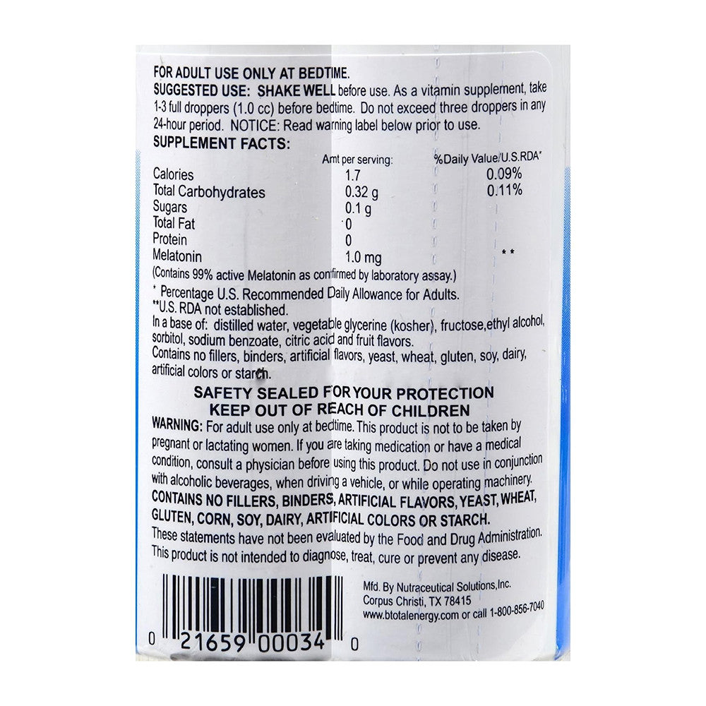 Sublingual Melatonin Solution, 2 Oz