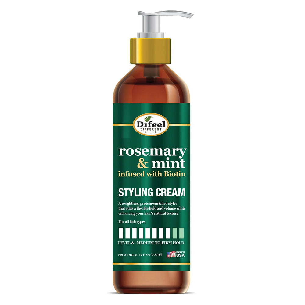 Difeel Rosemary and Mint Infused with Biotin Styling Cream 12Oz (340g)