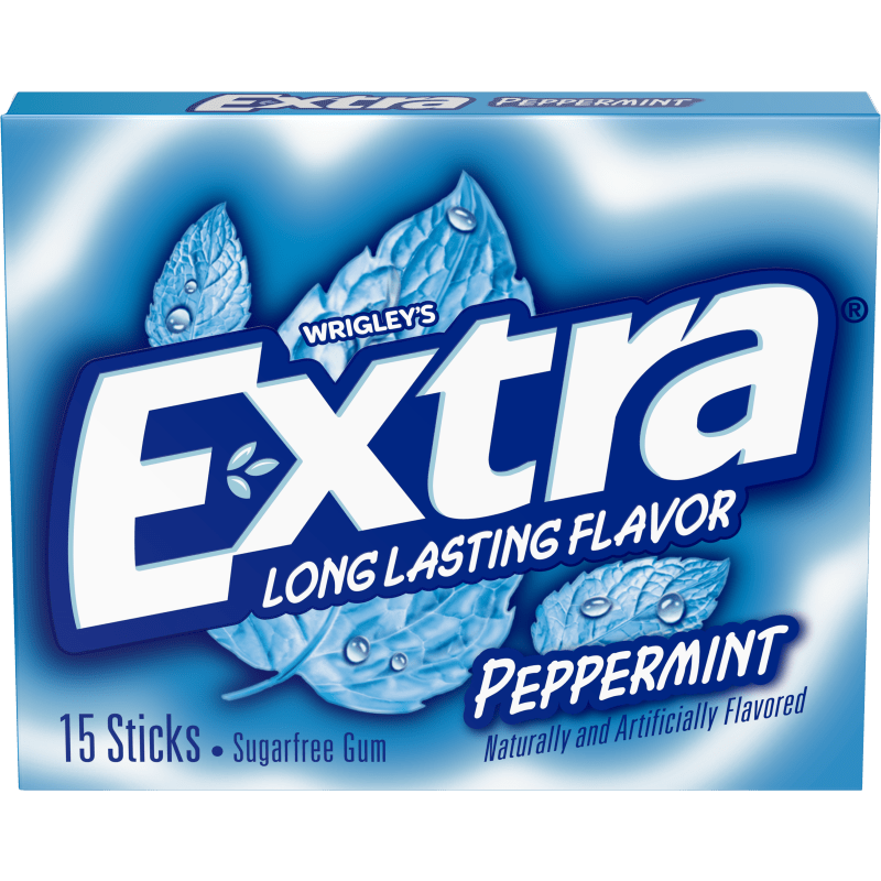 Wrigleys Extra Peppermint Sugar Free Gum 15 Sticks, 30 Ea