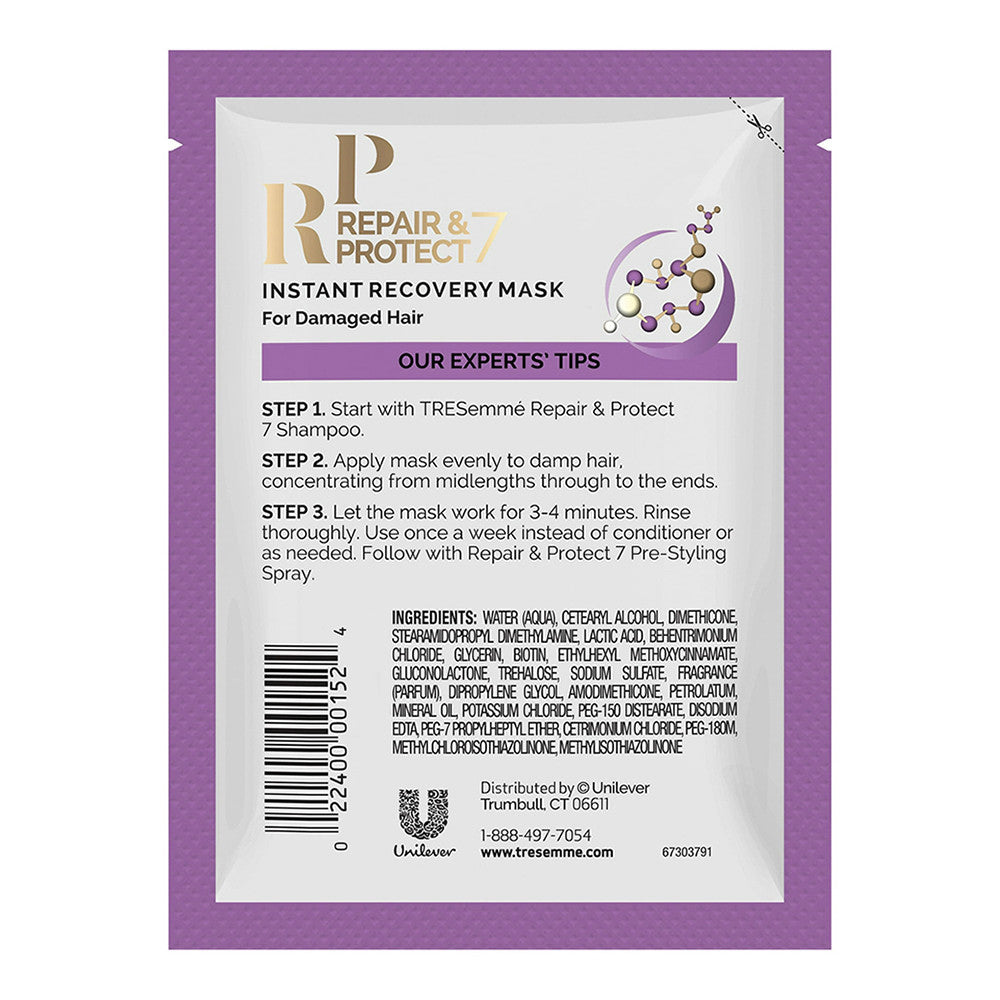 Tresemme Repair And Protect 7 Instant Recovery Mask Sachet, 1.5 Oz