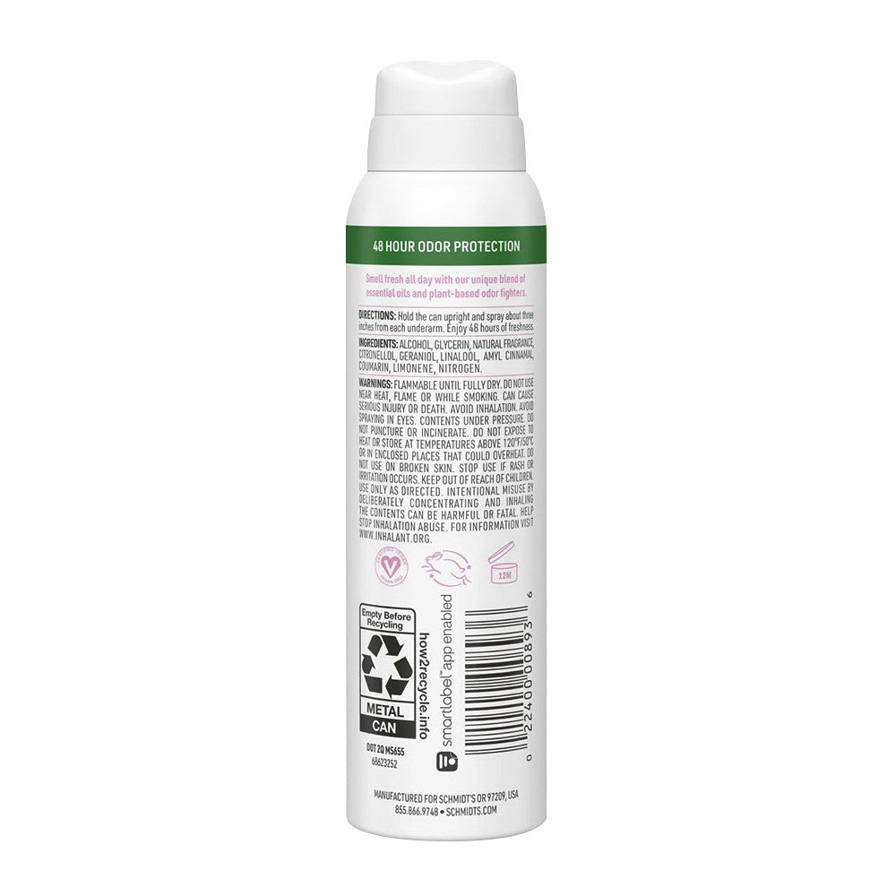 Schmidts Clean Powder Natural Deodorant Spray, 3.2 Oz