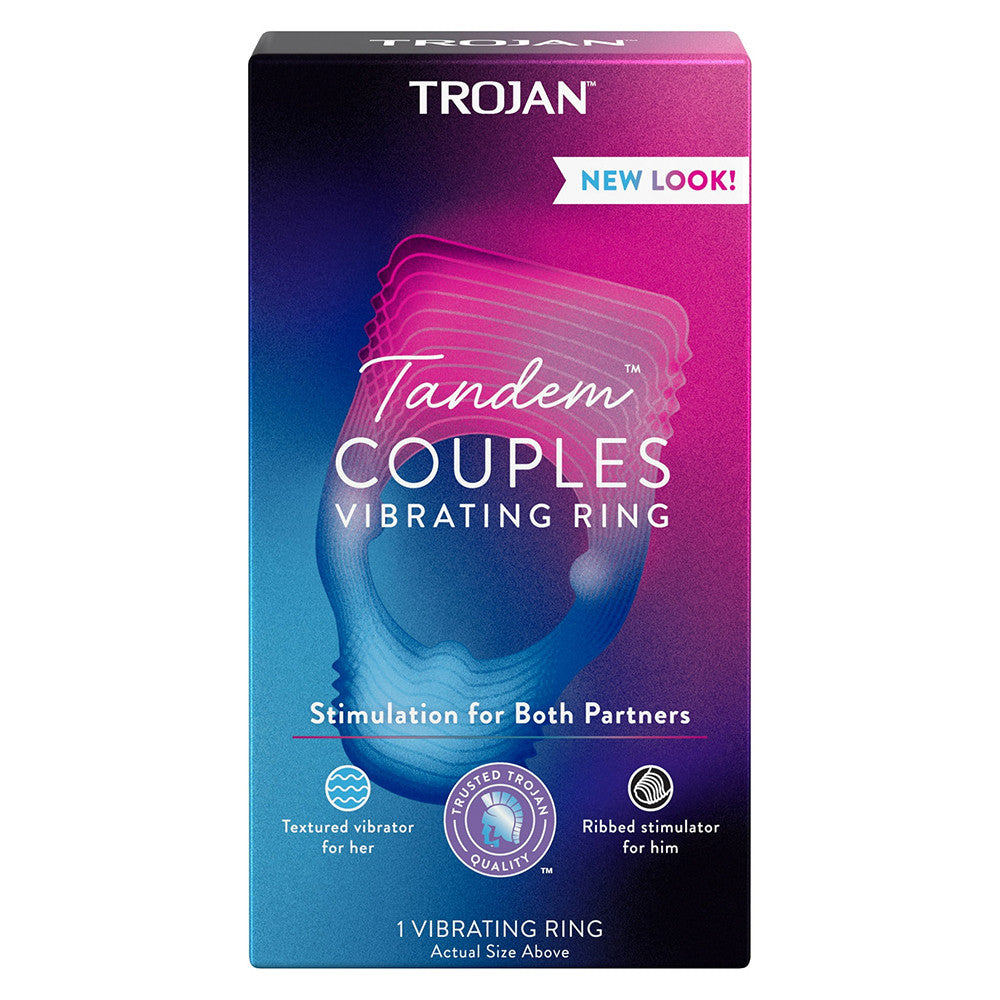 Trojan Vibrations Tandem Couples Vibrating Ring for Personal Massager, 1 Ea
