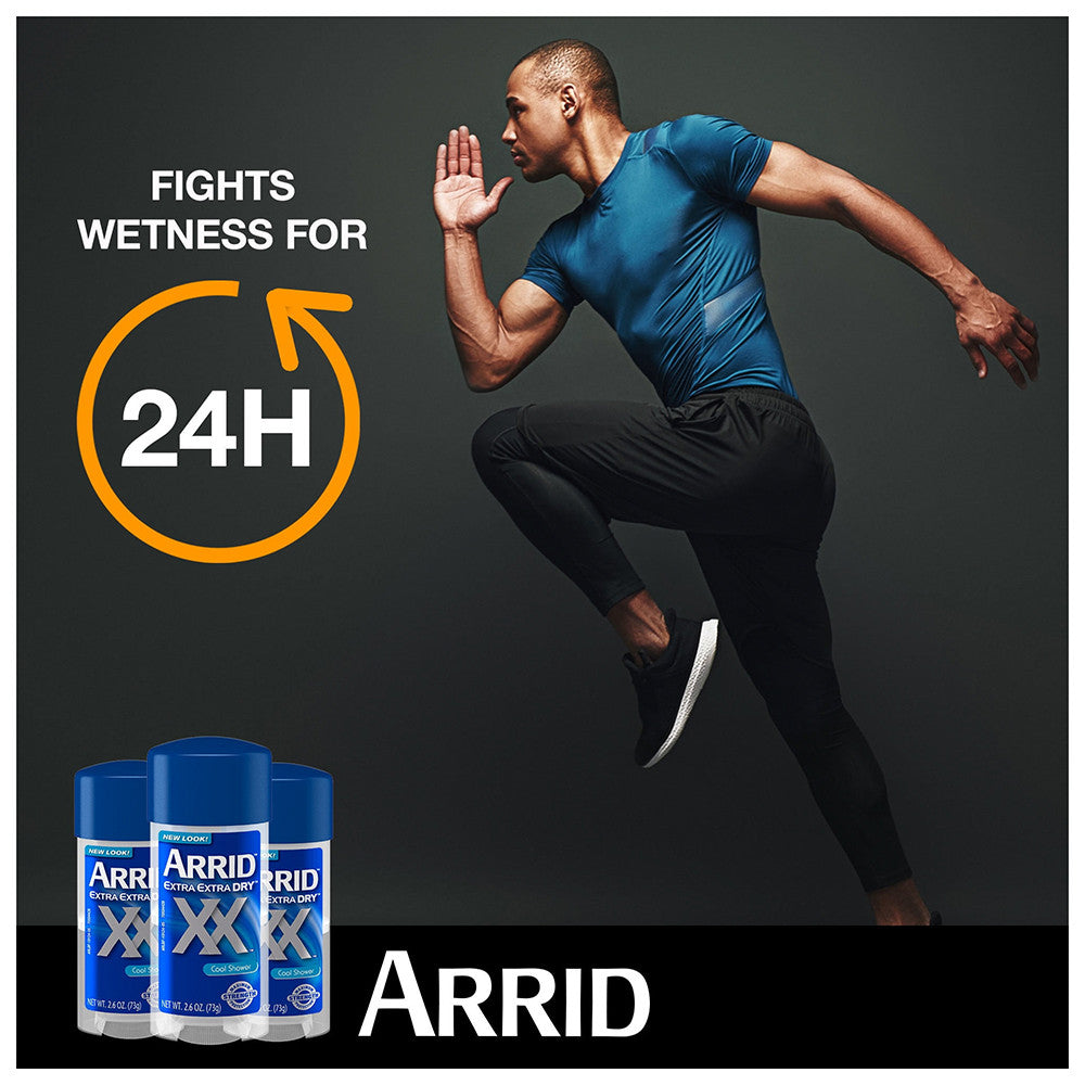 Arrid Extra Dry Antiperspirant Deodorant Clear Gel, Cool Shower, 2.6 Oz
