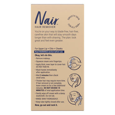 Nair Hair Remover Moisturizing Face Cream - 2 Oz