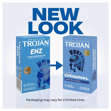 Trojan Enz Lubricated Latex Condoms - 12 Ea/Pack