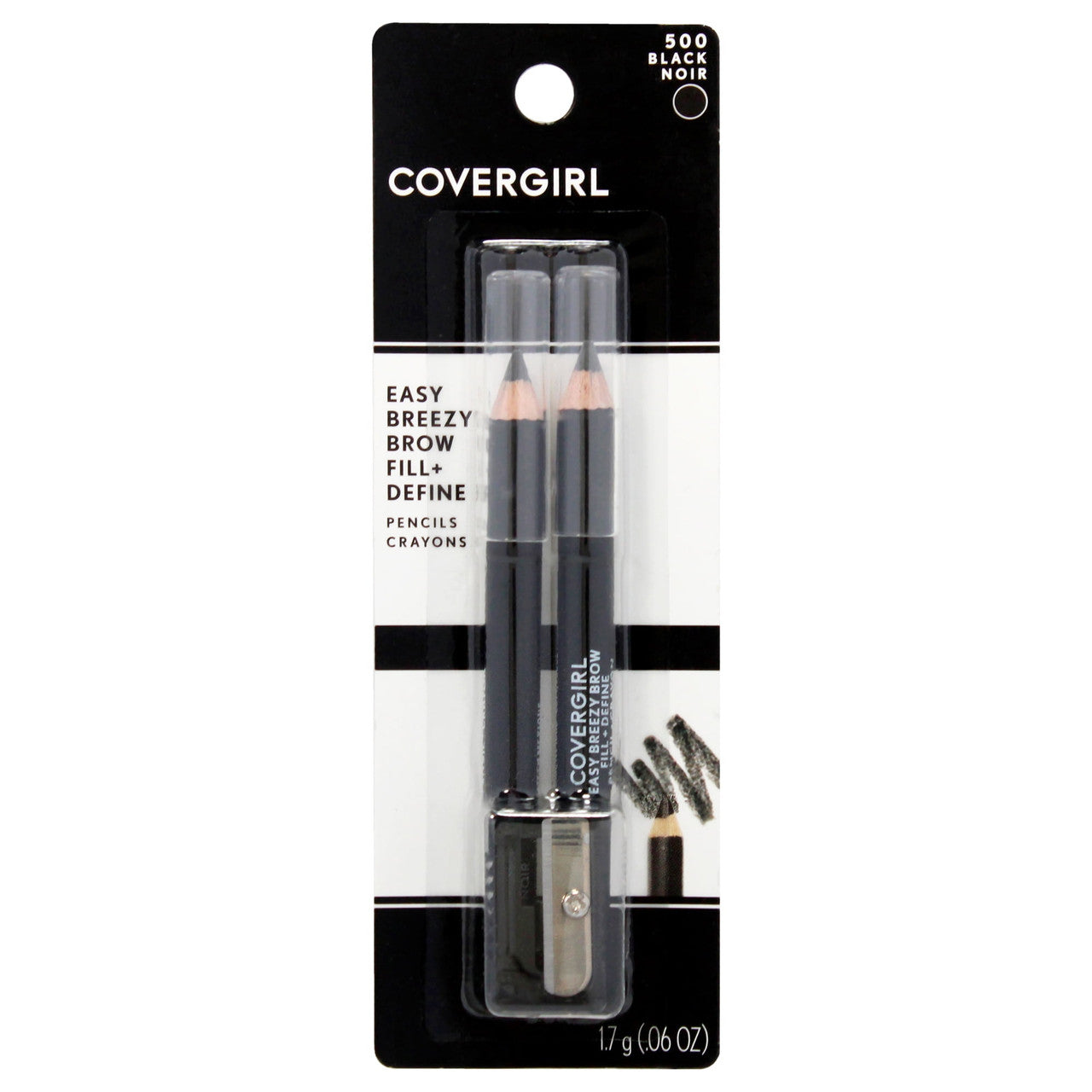 Cover Girl Brow And Eye Makers Brow Shaper And Eyeliner, Midnight Black #500 - 1 Ea