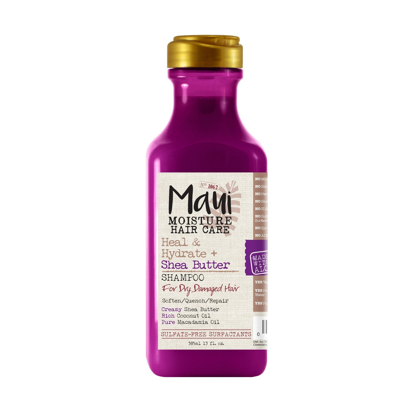 Maui Moisture Heal and Hydrate Plus Shea Butter Hair Shampoo, 13 Oz