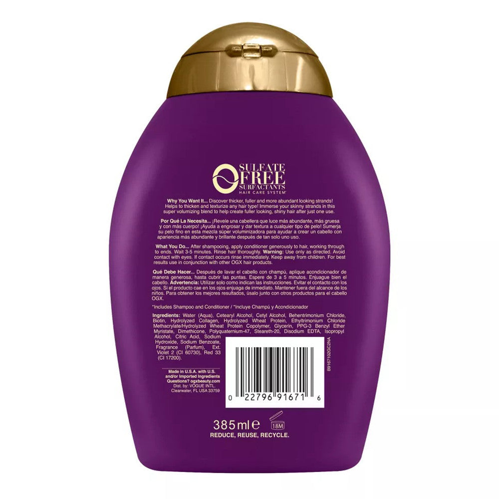 Ogx Biotin And Collagen Conditioner, Thick And Full, 13 Oz