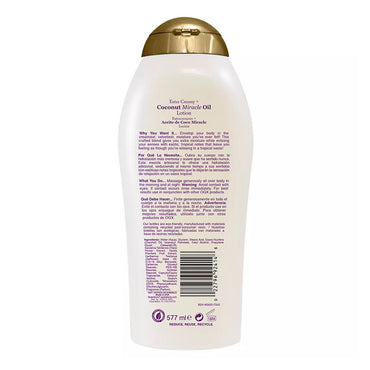 Ogx Ultra Moisture Extra Creamy Plus Coconut Miracle Oil Body Lotion, 19.5 Oz