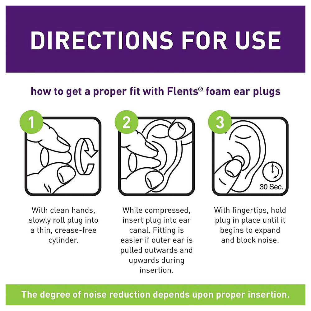 Flents Quiet Please Foam Ear Plugs, 6 Pair