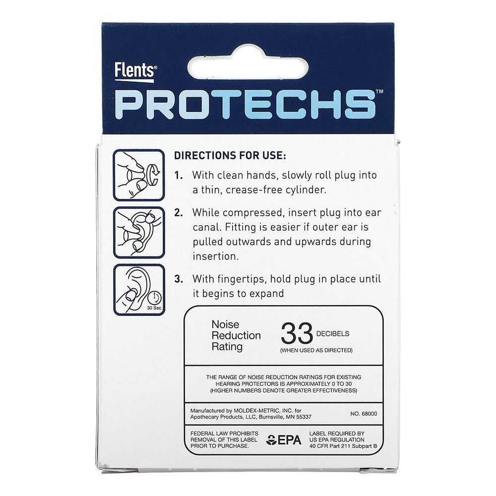 Flents Protechs Quiet Time Foam Soft Comfort Ear Plugs, 10 Ea