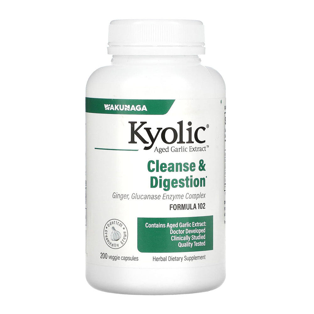 Kyolic Aged Garlic Extract Formula 102, Vegetarian Capsules, 200 Ea