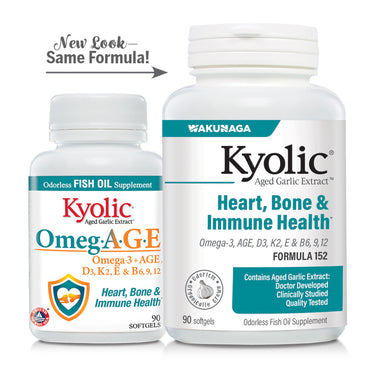 Kyolic Omeg-Age, Heart, Bone and Immune Health Softgels, 90 Ea