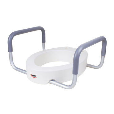 Carex Health Brands Toilet Seat Elevator with Handles for Standard Round Toilets, 1 Ea