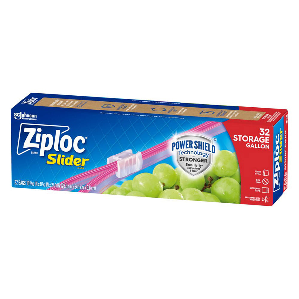 Ziploc Storage Slider Gallon Bags 32Ea