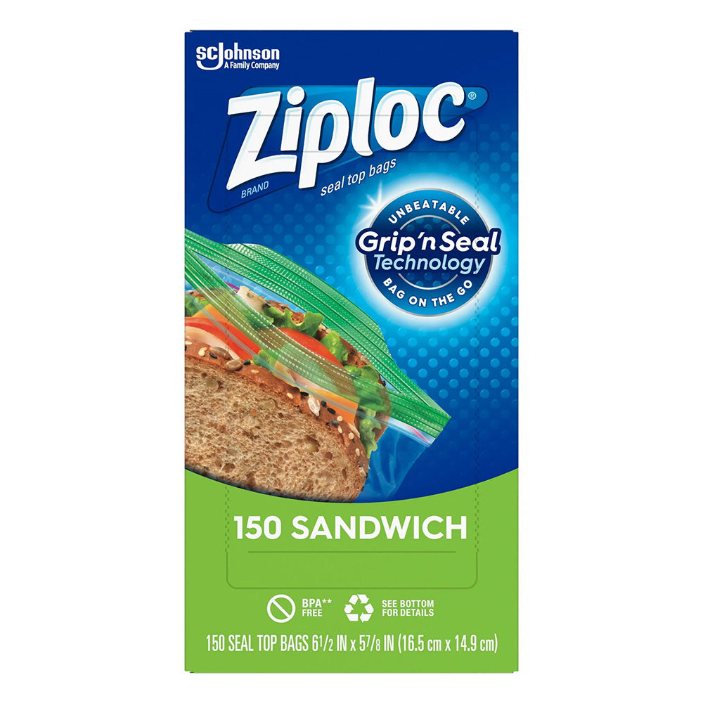 Ziploc Grip and Seal Techonology Sandwich Bags 150Ea