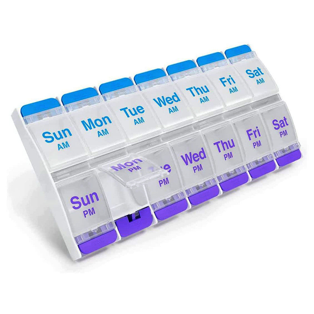 Ezy Dose Push Button AM And PM 7 Day Pill Organizer, 1 Ea