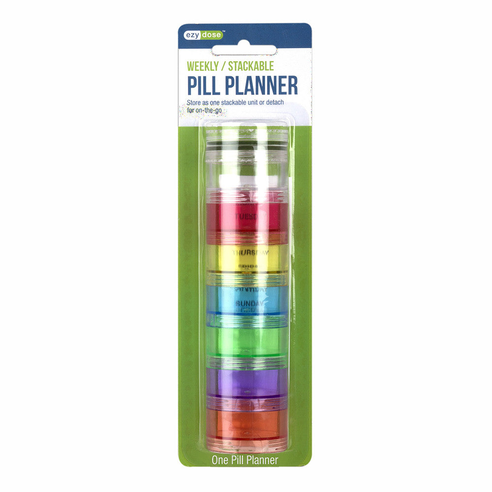 Ezy Dose Weekly Day Classic Stackable Pill Reminder, Small, 1 Ea