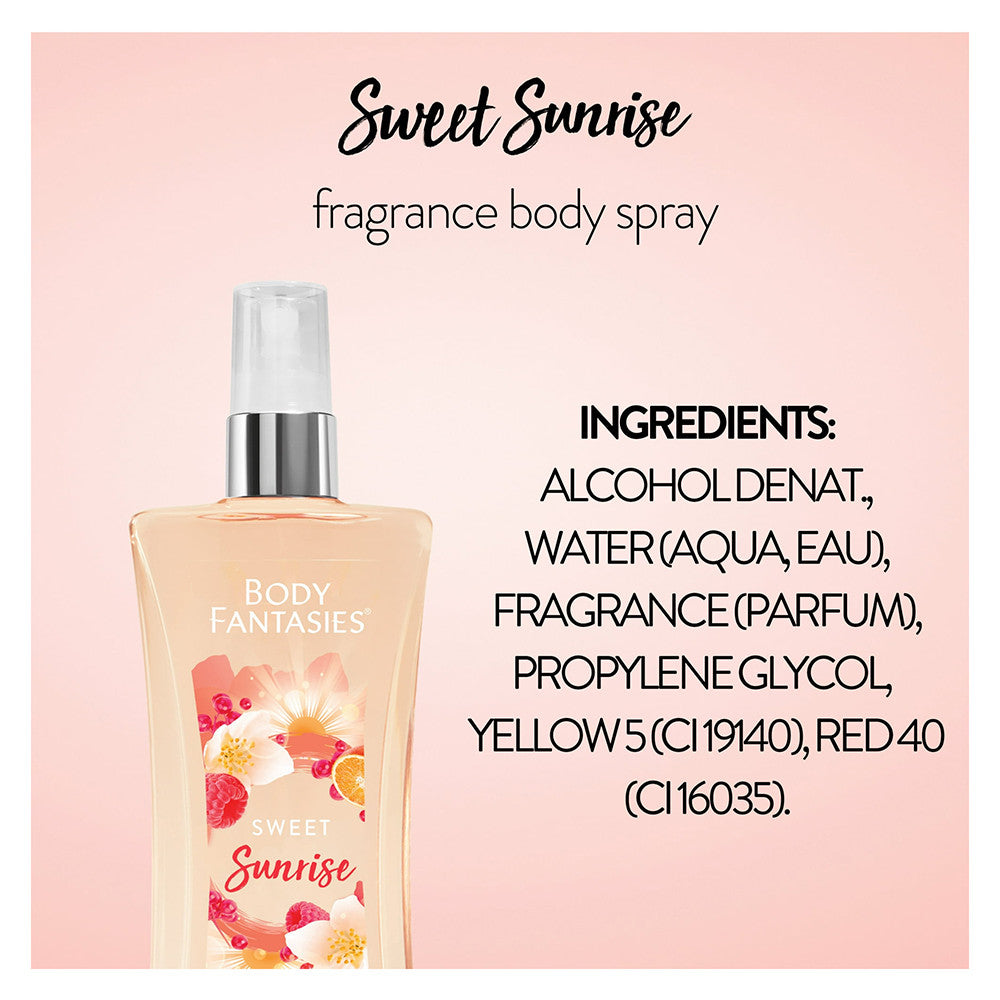 Body Fantasies Signature Fragrance Body Spray, Sweet Sunrise Fantasy, 8 Oz