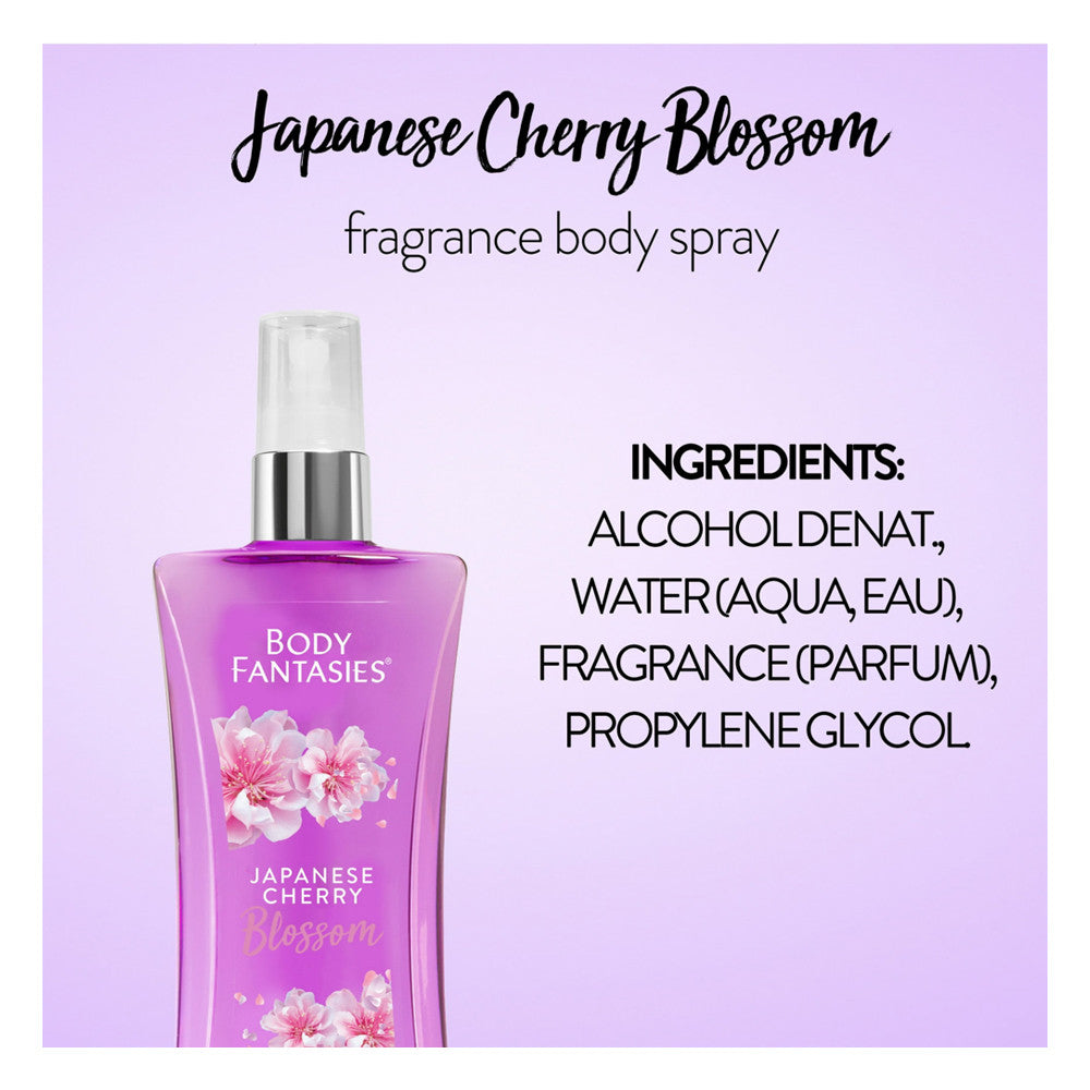 Body Fantasies Signature Fragrance Body Spray, Japanese Cherry Blossom, 8 Oz