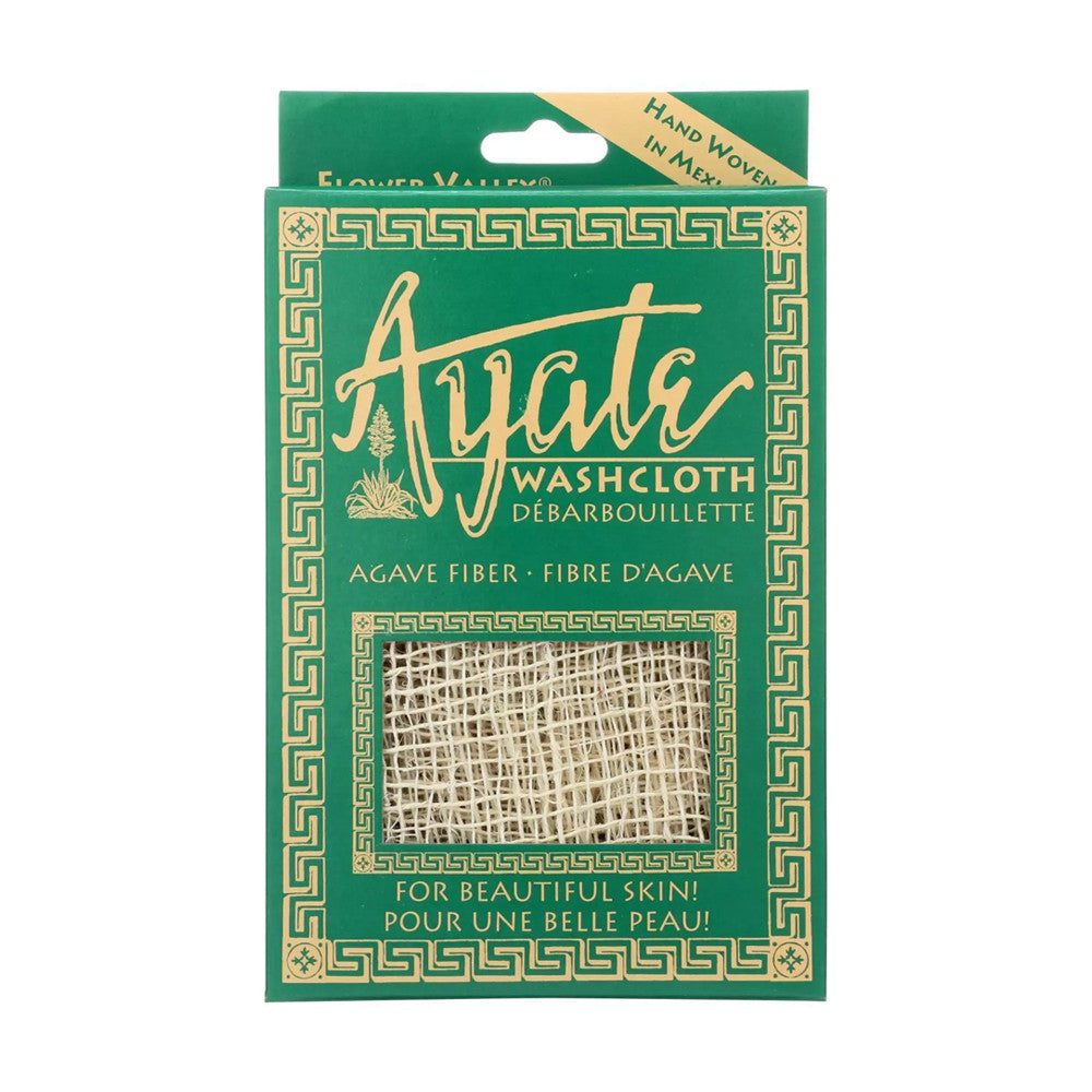 Flower Valley Natural Agave Fiber Washcloth, 1 Ea
